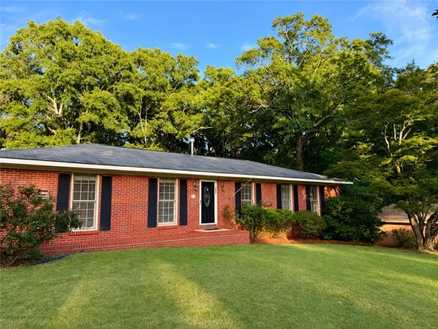 A classic brick exterior.