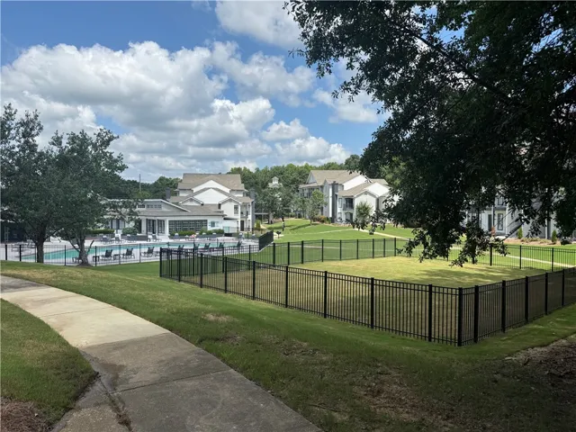 A dedicated fenced space for dogs.