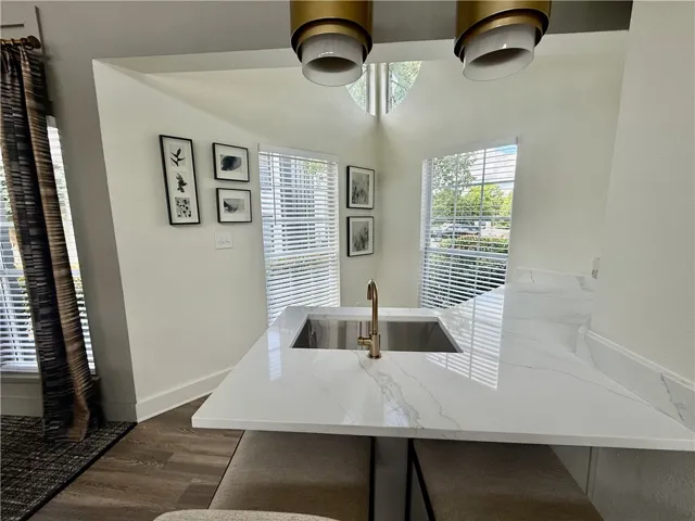 kitchen space in the recreation room