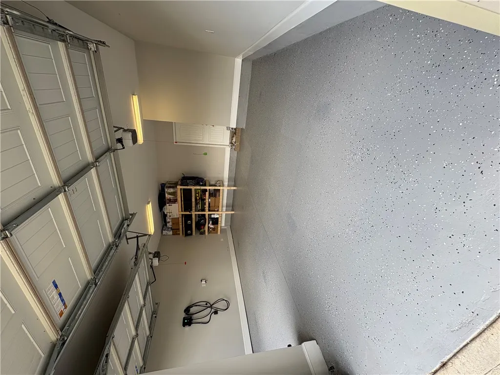 Double garage with epoxy finish