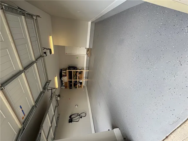 Double garage with epoxy finish