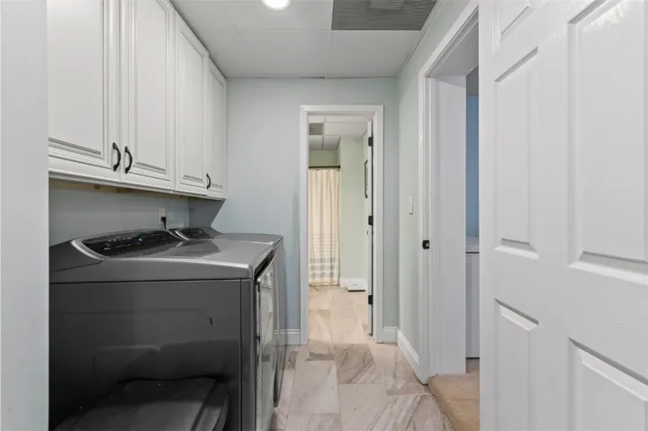 Laundry Room with built-in cabinets