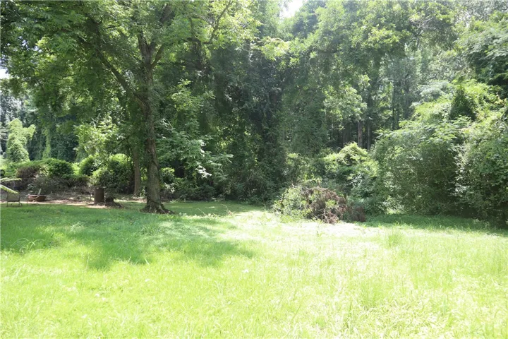 Mature trees and abundant greenery define this secluded lot, offering a natural oasis.