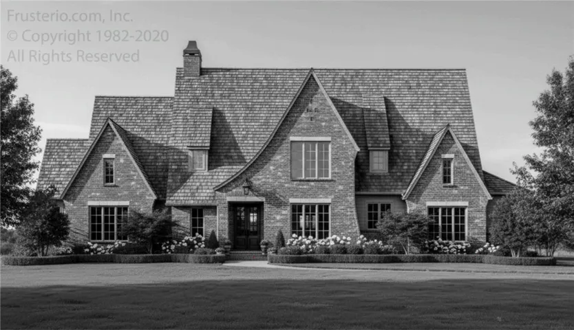 A French Normandy Inspired home thoughtfully situated on 3+ acre wooded home site.