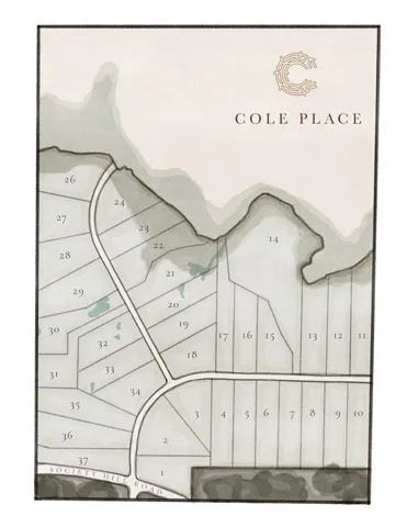 Visualize property boundaries and lot layouts within this comprehensive plat map of Cole Place.