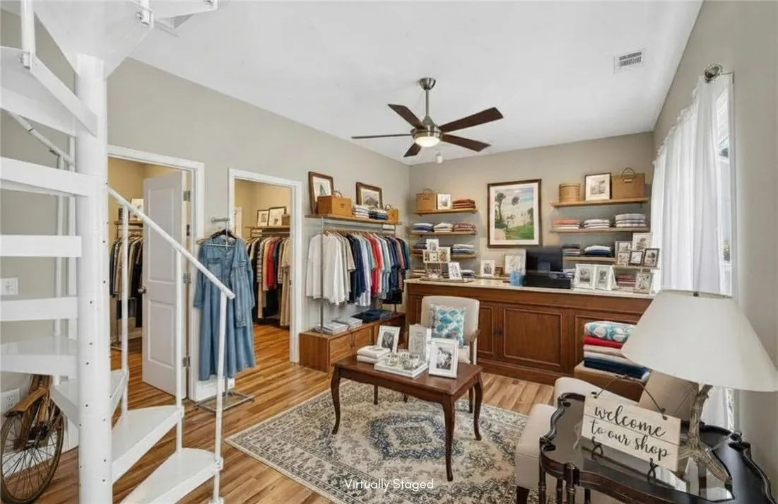 Virtually staged as a clothing boutique!