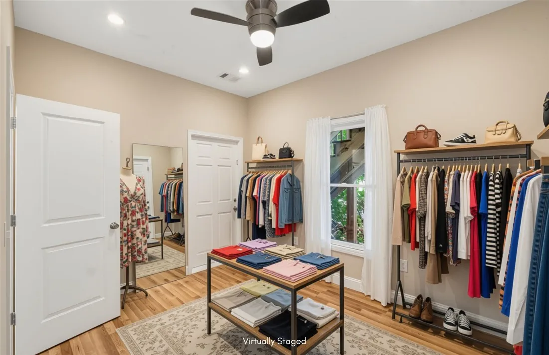 Virtually staged apparel store.