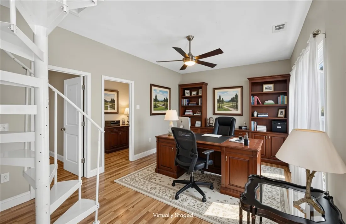 Virtually staged for a business office.