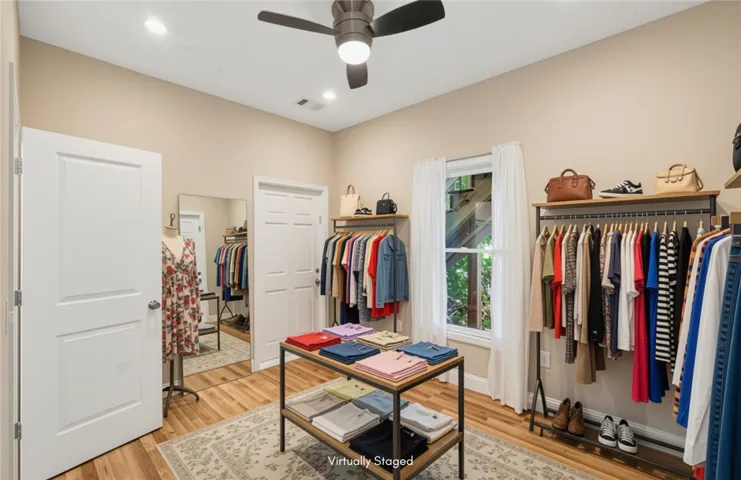 Virtually staged apparel store.