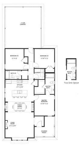 Elliot Floor Plan w/ 2Car Carport - Lot 212