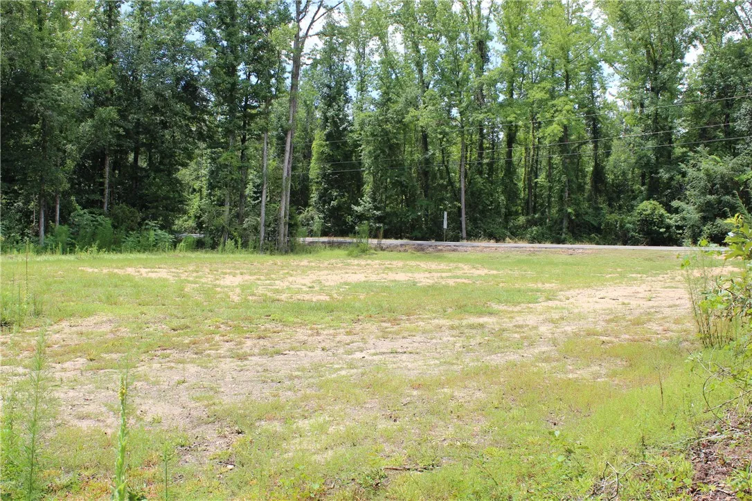 A spacious lot offering ample open space, bordered by mature trees for privacy and a tranquil setting.