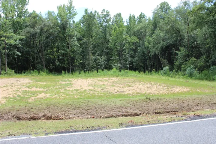 A spacious, cleared lot bordered by verdant woodlands awaits new construction possibilities.