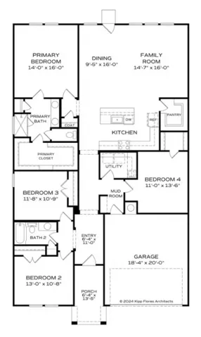 This functional floor plan illustrates a comfortable living space with well-defined areas for everyday activities.