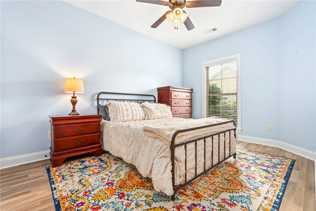 Second bedroom is on main level with attached bath.