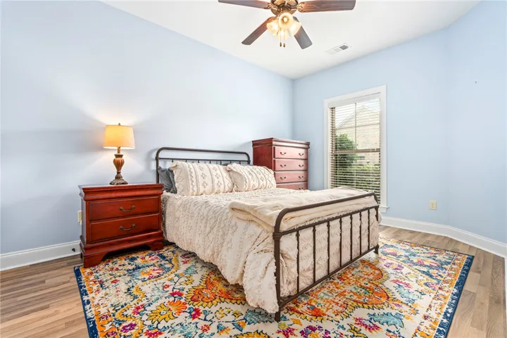 Second bedroom is on main level with attached bath.