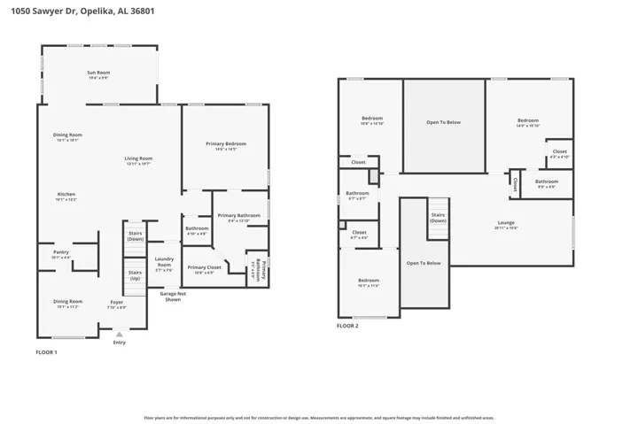 A detailed two-story floor plan reveals a thoughtful layout for comfortable living.