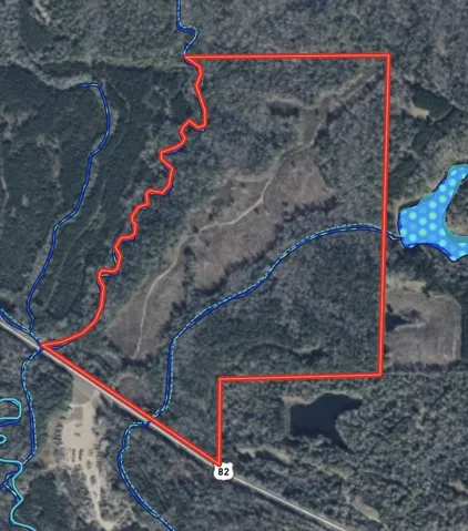 A sprawling tract of wooded land offers diverse topography and a serene natural setting.