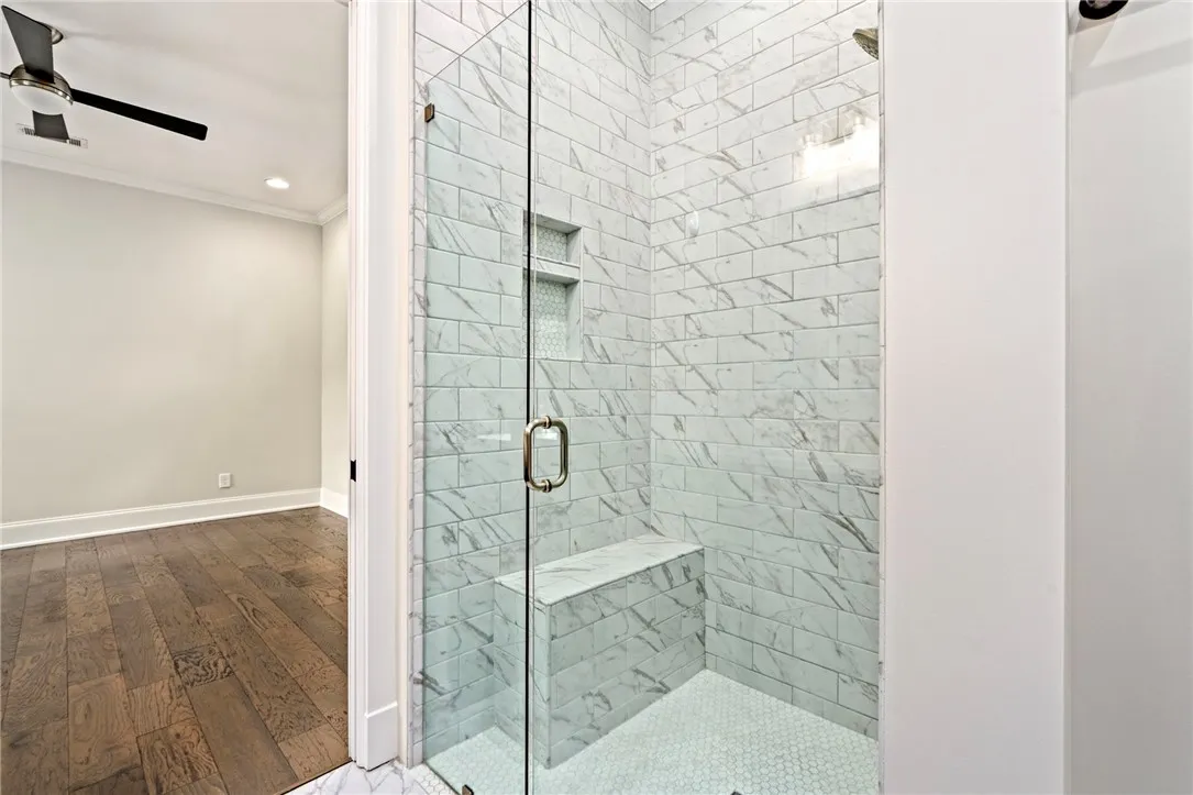 Zero entry shower in primary bath