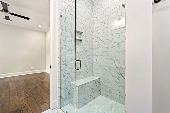 Zero entry shower in primary bath