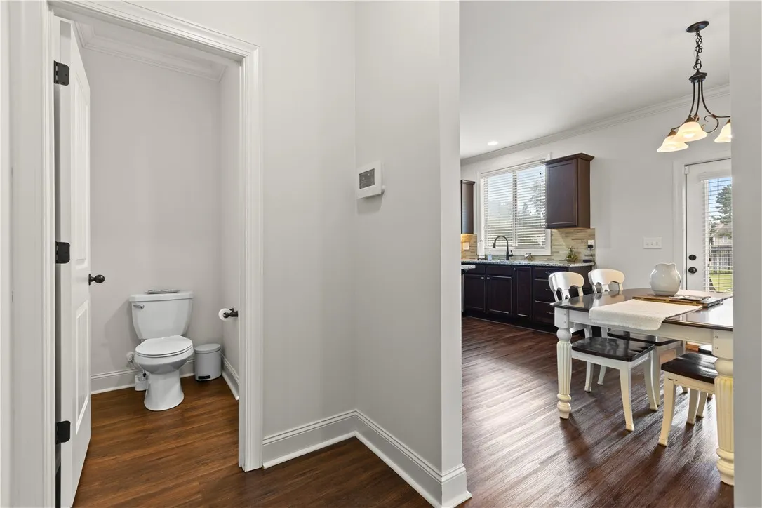Entry area from the garage and half bath