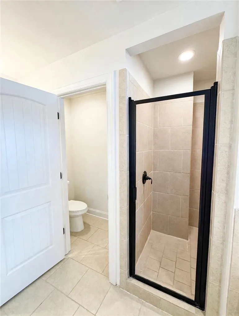 Large shower and private water closet