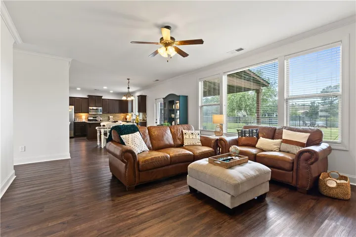 Open concept living room and kitchen
