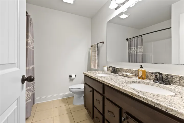 Hall bath upstairs includes a linen closet