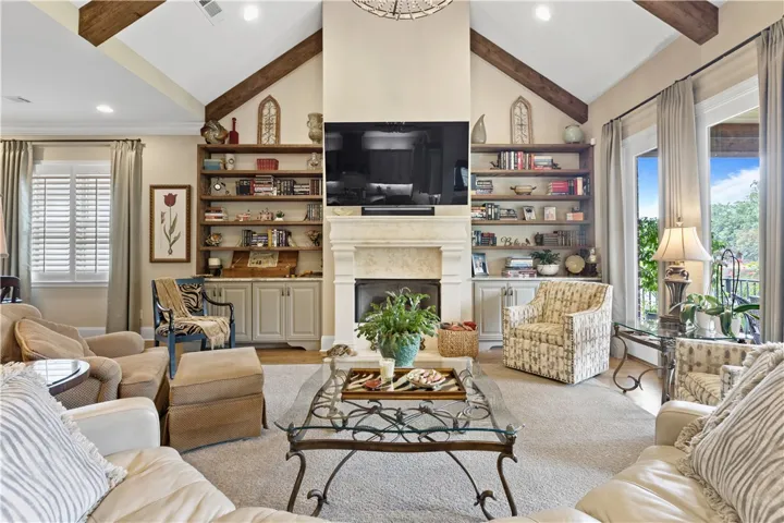 Cedar shelving and exposed ceiling Beams create warmth and Character.