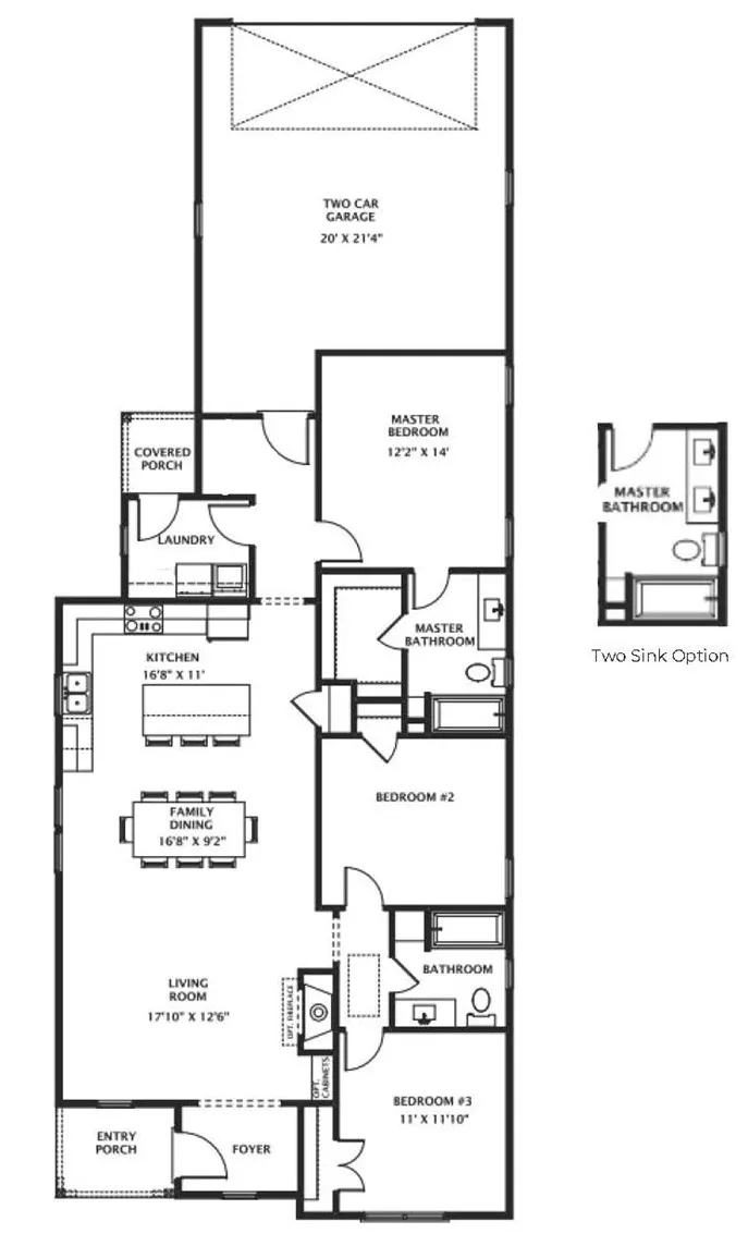 Lot 211 - Emma 2car Garage Floor Plan