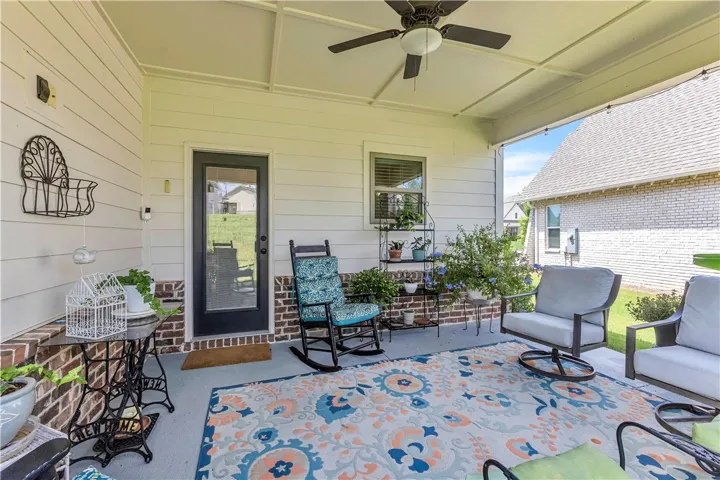 Wonderful covered back porch