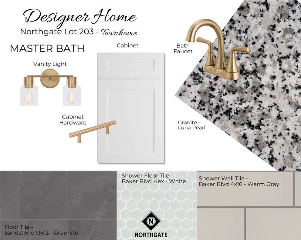 Designer Selections of Northgate Townhome Lot 203 - All plans, pricing, and specifications are subject to change without notice.