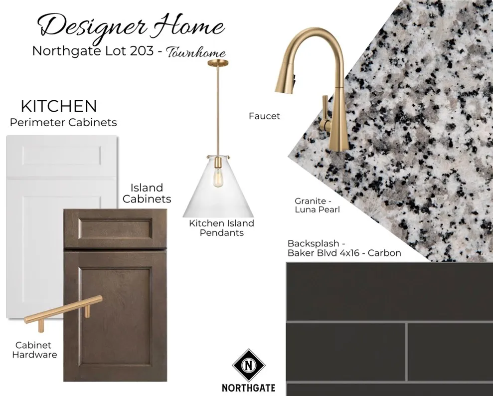 Designer Selections of Northgate Townhome Lot 203 - All plans, pricing, and specifications are subject to change without notice.