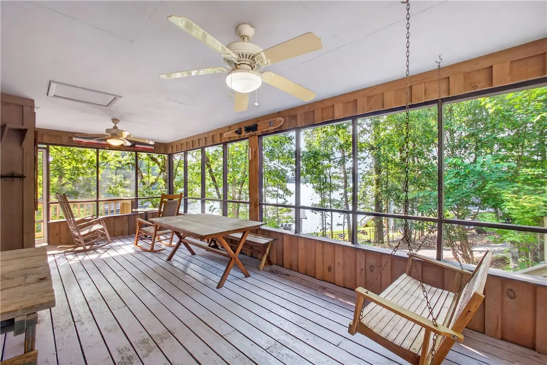 There’s a second screened porch on the lower level.