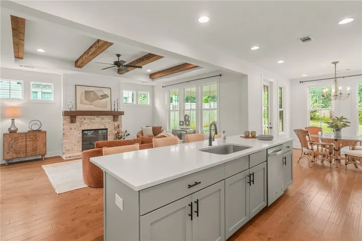 Open concept layout