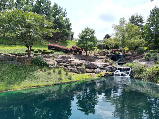 Beautiful neighborhood waterfall