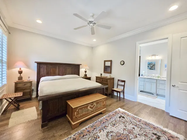 Spacious Primary Suite! Hardwood floors, Crown Moulding, Plantation Shutters!