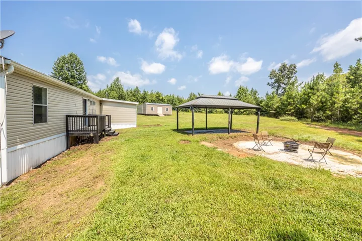 Covered Sitting Area and fire pit