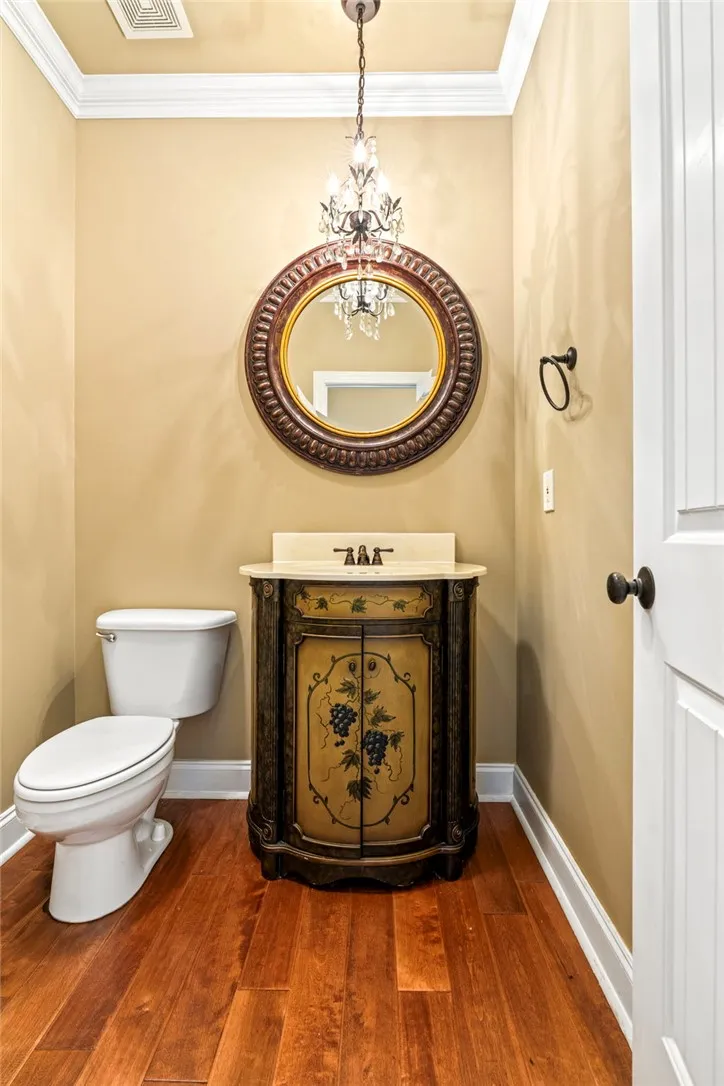 Powder room off of foyer