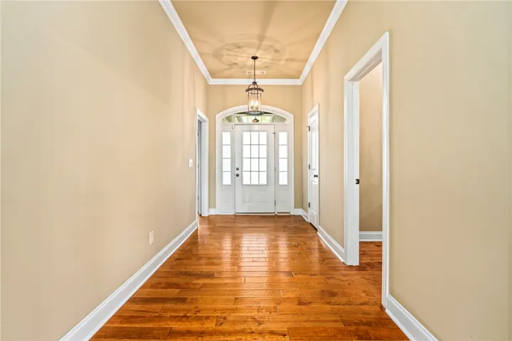 Large foyer big enough for console or entrance table