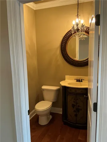 powder room off the foyer