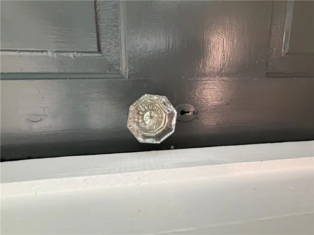 Vintage glass knobs.