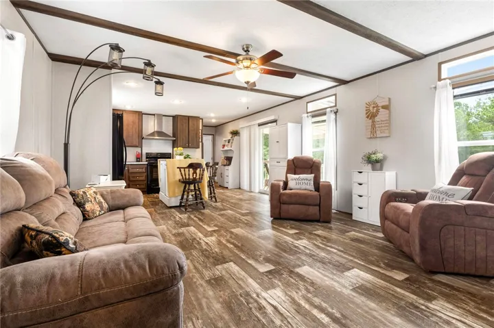 Open concept Den/Kitchen