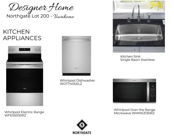Designer Selections for Northgate Lot 200 - Kitchen Selections - All plans, pricing, & specifications are subject to change without notice.