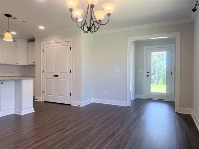 Dinning area and patio door