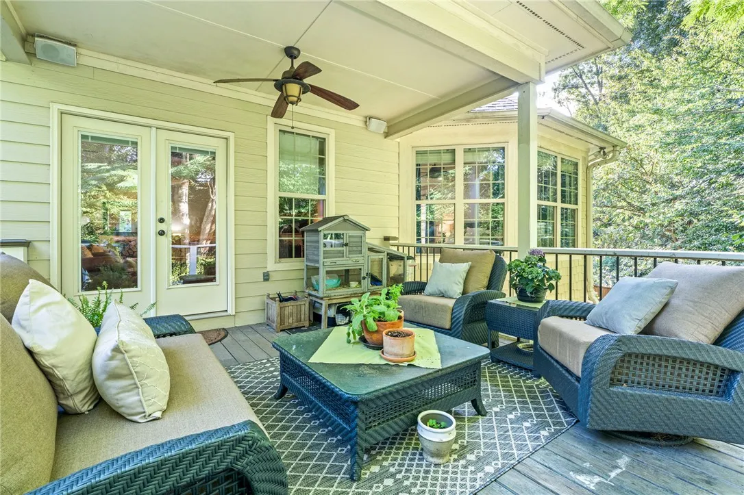 Main level back porch