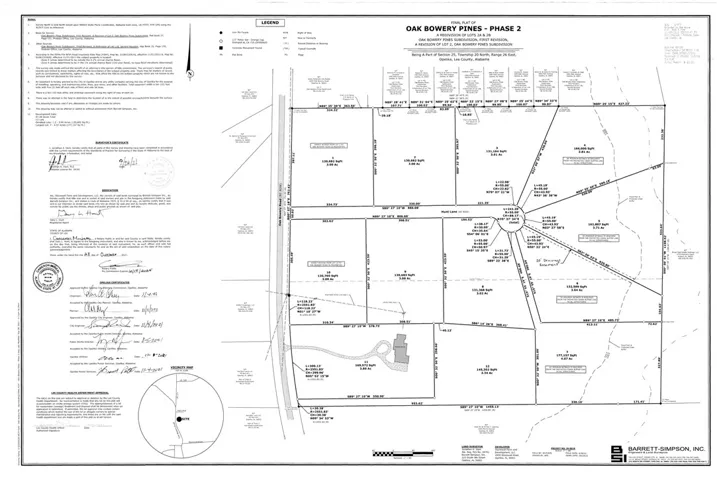 Subdivision recorded plat map