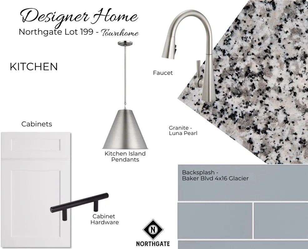 Designer Interior Selections for Northgate Townhome Lot 199