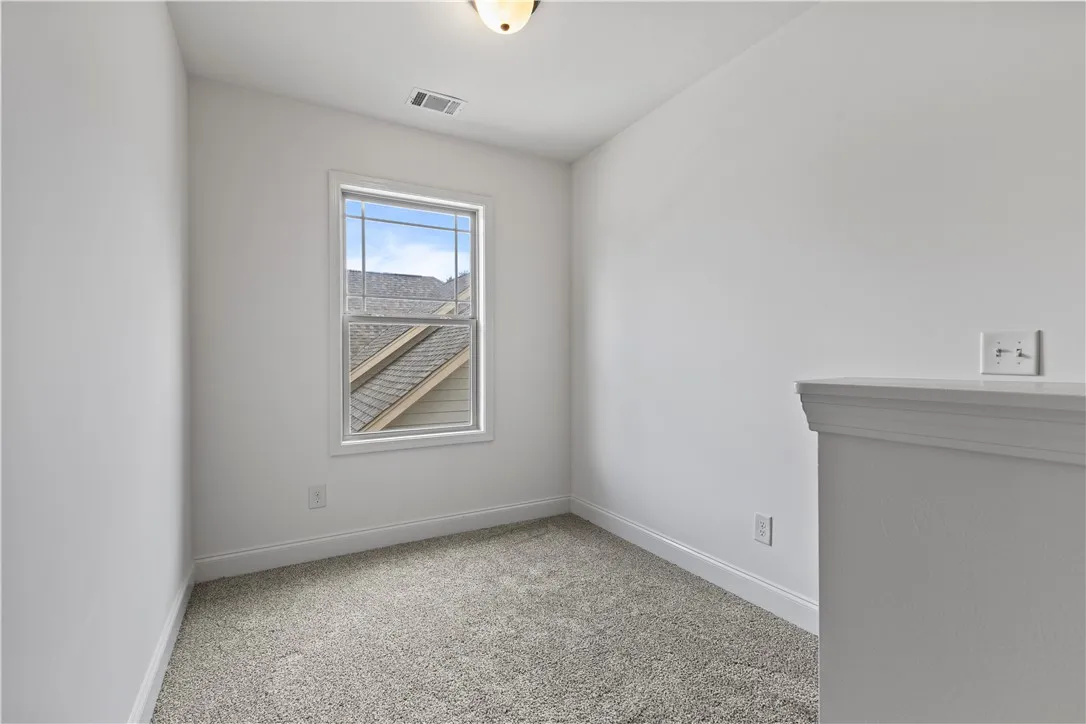Upstairs landing, two bathrooms and one full bath