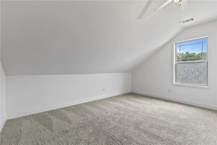Bedroom 3 has a cozy, attic feel, walk-in closet. Great space for a bedroom, office, craft/sewing room, etc.