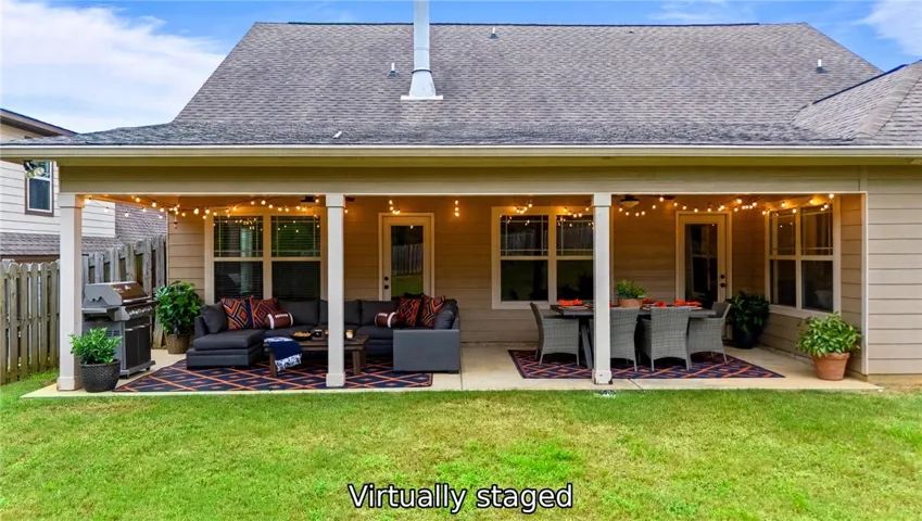 Virtually staged covered porch to inspire your own ideas! Lots of space to work with